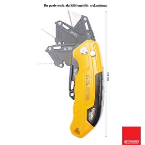 158 Mm Katlanır Maket Bıçağı Trapez Tip J47spq
