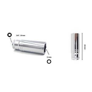15 Mm 3/8” 6 Köşe Derin Lokma Anahtar C14-h15