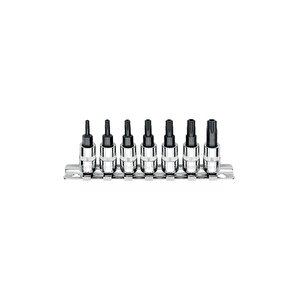 7 Parça T10 - T40 1/4 Inç Torx Delikli Uçlu Lokma Takımı C08s-rtr7