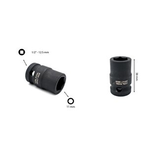 11 Mm 1/2” 6 Köşe Havalı Lokma Anahtar C62-h11