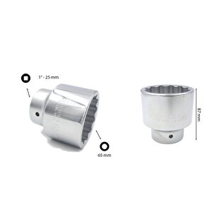65 Mm 1” 12 Köşe Yıldız Lokma Anahtar C42-b65