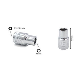 11 Mm 1/2” 6 Köşe Lokma Anahtar C22-h11