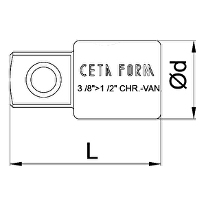 C21-91s 1/2’’ Lokma Adaptörü - D:1/2” E:3/8”