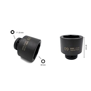 60 Mm 1” 6 Köşe Havalı Lokma Anahtar C82-h60