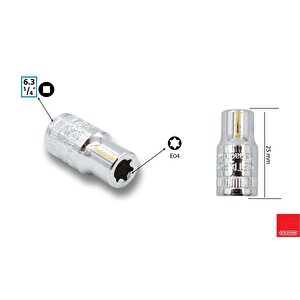 E4 1/4" Dişi Torx Lokma Anahtar C06-04