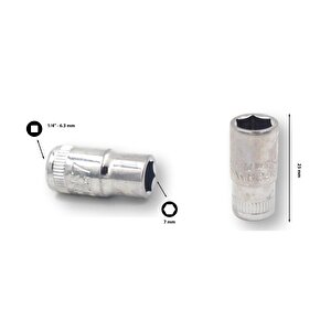 ¼” 7 Mm 6 Köşe Lokma Anahtar  C02-h070