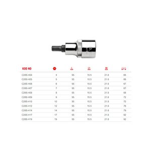 9 Mm 1/2” Lokmalı Allen C28s-h09