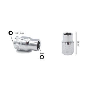 9 Mm 3/8” 6 Köşe Lokma Anahtar C12-h09