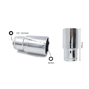 32 Mm 1/2” 6 Köşe Derin Lokma Anahtar C24-h32