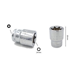 E24 1/2” Dış Torx Lokma Anahtar C26-24