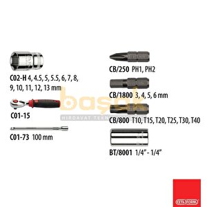 Ceta Form 4 - 13 Mm 1/4” Lokma Takımı Kompak Kutulu 27 Parça C00-27ph5