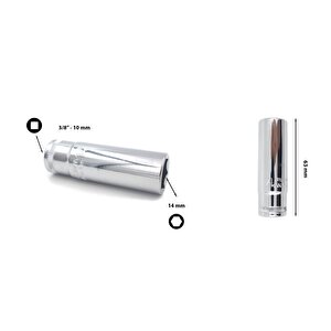 14 Mm 3/8” 6 Köşe Derin Lokma Anahtar C14-h14