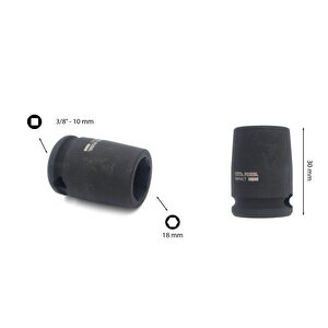 18 Mm 3/8” 6 Köşe Havalı Lokma Anahtar C52r-h18