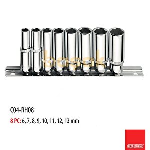 Ceta Form 6 - 13 Mm 1/4” Derin Lokma Anahtar Takımı C04-r08