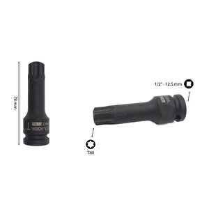 T80 1/2” Havalı Torx Uçlu Lokma Anahtar C68-t80