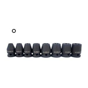 E10 - E24 1/2" Dişi Torx Havalı Lokma Takımı 8 Parça C66-r08