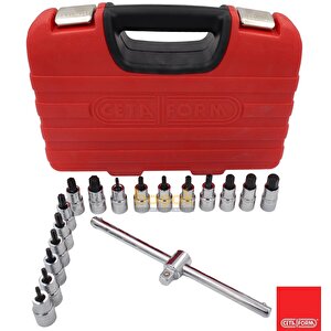 17 Parça 1/2” Torx Ve Lokmalı Allen Takımı C28s-17pth