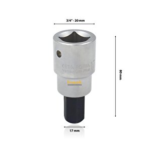 Ceta Form 17 Mm 3/4”  Allen Uçlu Lokma C38s-h17