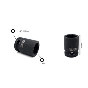 17 Mm 1/2” 6 Köşe Havalı Lokma Anahtar C62-h17
