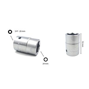 24 Mm 3/4” 6 Köşe Lokma Anahtar C32-h24