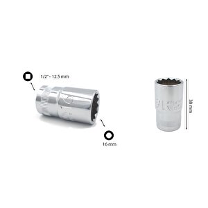 Ceta Form 16 Mm 1/2” 12 Köşe Yıldız Lokma Anahtar C22-b16