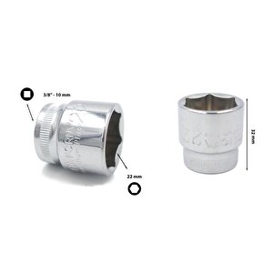 22 Mm 3/8” 6 Köşe Lokma Anahtar C12-h22