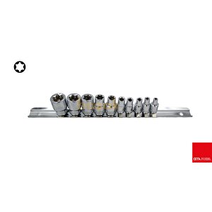 Ceta Form 10 Parça 1/4-3/8 Inç Dış Torx Lokma Takımı C16-r10