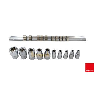 Ceta Form 10 Parça 1/4-3/8 Inç Dış Torx Lokma Takımı C16-r10