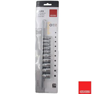 Ceta Form 10 Parça 1/4-3/8 Inç Dış Torx Lokma Takımı C16-r10