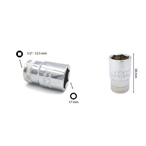 17 Mm 1/2” 6 Köşe Lokma Anahtar C22-h17