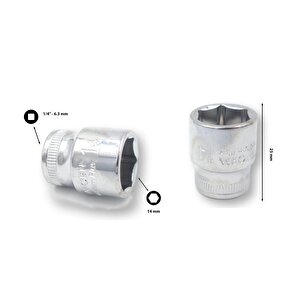 ¼” 14 Mm 6 Köşe Lokma Anahtar C02-h140