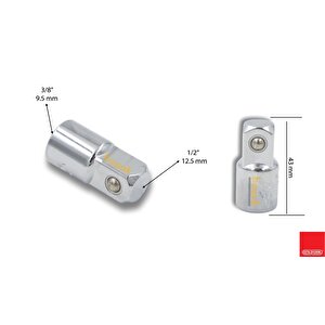 Dişi 3/8” Erkek 1/2” Yükseltici Lokma Adaptörü C11-92s