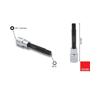 M12 Xzn Uçlu Uzun 1/2” Lokma C28s-x12l