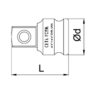 C31-91 3/4’’ Lokma Adaptörü - D:3/4” E:1/2”