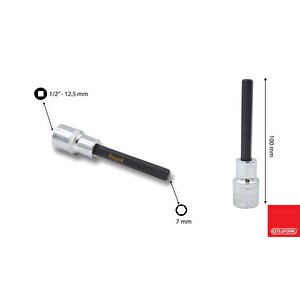 7 Mm Uzun Tip 1/2” Lokmalı Allen C28s-h07l