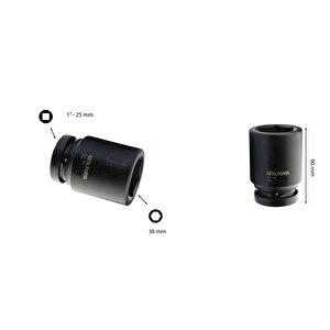 36 Mm 1” 6 Köşe Derin Havalı Lokma Anahtar C84-h36