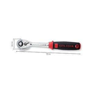 C01-12 1/4” Düğmeli Cırcır Kolu