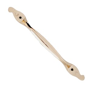Miray 128 mm Metal Krem Kasa Beyaz GÜL Desenli  / 5 ADET