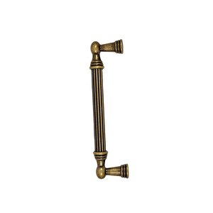 PORSELEN DÜĞME KULP METAL KROM BEYAZ DESENLİ  / 5 ADET