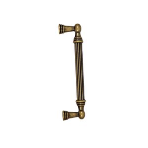 PORSELEN DÜĞME KULP METAL KROM BEYAZ DESENLİ  / 5 ADET