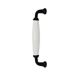 Vanni Porselen Desensiz Siyah Ayaklı 128 Mm Kulp ( 5 Adet )