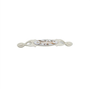 Miray 128 mm Metal Krem Kasa Beyaz  Desenli  / 5 ADET