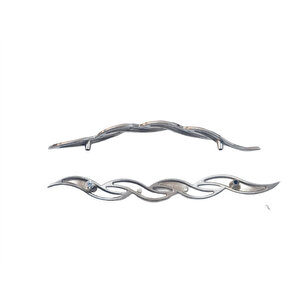 Burma Desenli Krom 128 Mm Kulp ( 10 Adet )