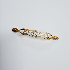 MİRAY 96 mm Metal Gold  porselen motif  desenli / 5 ADET