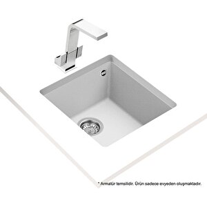 Square 40.40 Tg Beyaz Grani̇t Mutfak Evyesi̇