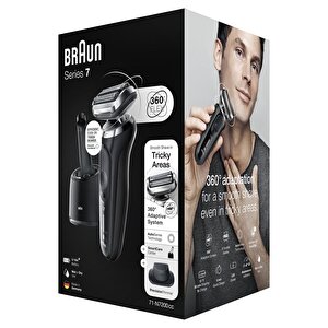 Braun Yeni Seri 7 N7200cc Kablosuz Tıraş Makinesi, Smartcare, Autosense, 360° Flex, Islak & Kuru