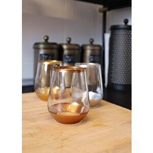 Glam Su Bardağı Kısa Bakır 6 Parça