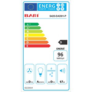 Yeni Model Bari Aspiratör / Dolap Altı Davlumbaz Push Anahtar Gri DAD01