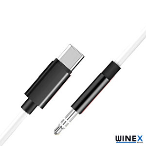 Winex Jh30 Type-c To 3.5mm Aux Ses Kablosu Beyaz