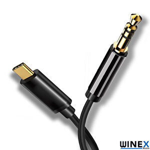 Jh30 Type-c To 3.5mm Aux Ses Kablosu Siyah